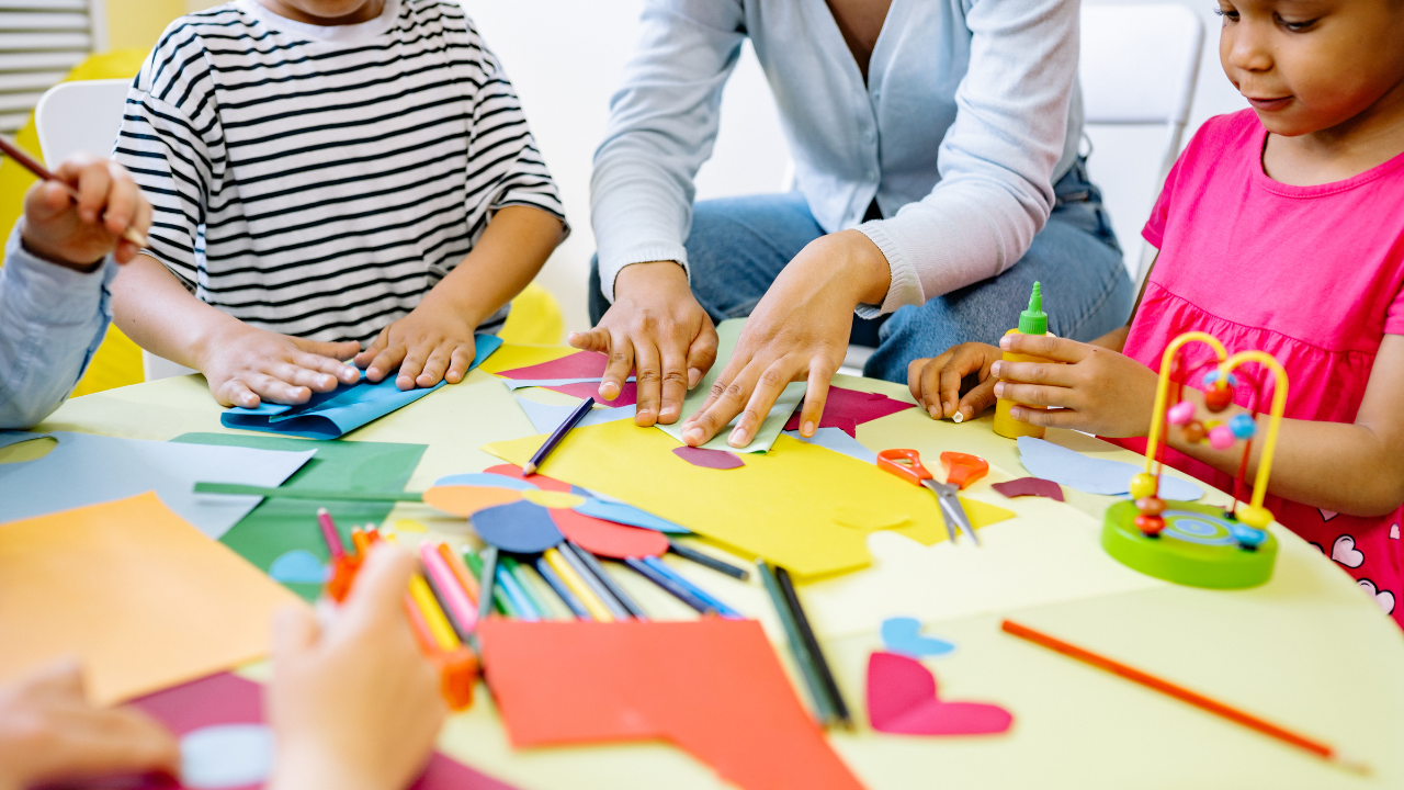 Children Doing Activity In Art And Crafts