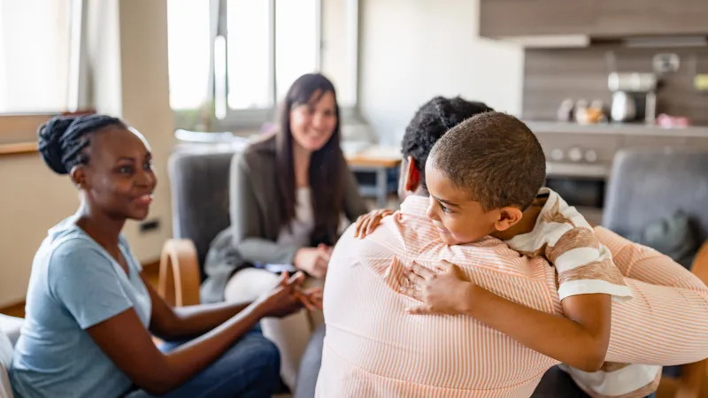 Family On A Mental Health Therapy Session